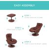imageBest Choice Products Faux Leather Electric Massage Recliner wStool Footrest Ottoman Remote Control 5 Heat ampamp Massage Modes Side Pockets  BlackBrown