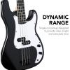 imageBest Choice Products Full Size Beginner 4String Electric Bass Guitar Wooden PBStyle Bass Starter Set wPadded Carrying Case  BlackWhiteBlackWhite