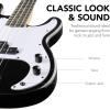 imageBest Choice Products Full Size Beginner 4String Electric Bass Guitar Wooden PBStyle Bass Starter Set wPadded Carrying Case  BlackWhiteBlackWhite
