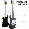 imageBest Choice Products Full Size Beginner 4String Electric Bass Guitar Wooden PBStyle Bass Starter Set wPadded Carrying Case  BlackWhiteBlackWhite