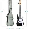 imageBest Choice Products Full Size Beginner 4String Electric Bass Guitar Wooden PBStyle Bass Starter Set wPadded Carrying Case  BlackWhiteBlackWhite