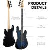 imageBest Choice Products Full Size Beginner 4String Electric Bass Guitar Wooden PBStyle Bass Starter Set wPadded Carrying Case  BlackWhiteHollywood BlueBlack