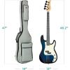imageBest Choice Products Full Size Beginner 4String Electric Bass Guitar Wooden PBStyle Bass Starter Set wPadded Carrying Case  BlackWhiteHollywood BlueMint
