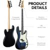imageBest Choice Products Full Size Beginner 4String Electric Bass Guitar Wooden PBStyle Bass Starter Set wPadded Carrying Case  BlackWhiteHollywood BlueMint