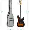 imageBest Choice Products Full Size Beginner 4String Electric Bass Guitar Wooden PBStyle Bass Starter Set wPadded Carrying Case  BlackWhiteSunburstBlack