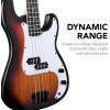 imageBest Choice Products Full Size Beginner 4String Electric Bass Guitar Wooden PBStyle Bass Starter Set wPadded Carrying Case  BlackWhiteSunburstWhite