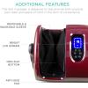 imageBest Choice Products Heated Shiatsu Foot Massager for Pain Relief Plantar Fasciitis Neuropathy Blood Circulation wCompact Design  Satin BlackBurgundy