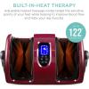 imageBest Choice Products Heated Shiatsu Foot Massager for Pain Relief Plantar Fasciitis Neuropathy Blood Circulation wCompact Design  Satin BlackBurgundy