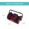 imageBest Choice Products Heated Shiatsu Foot Massager for Pain Relief Plantar Fasciitis Neuropathy Blood Circulation wCompact Design  Satin BlackBurgundy