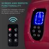 imageBest Choice Products Heated Shiatsu Foot Massager for Pain Relief Plantar Fasciitis Neuropathy Blood Circulation wCompact Design  Satin BlackBurgundy