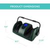 imageBest Choice Products Heated Shiatsu Foot Massager for Pain Relief Plantar Fasciitis Neuropathy Blood Circulation wCompact Design  Satin BlackDark Green