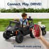 imageBest Choice Products Kids 12V Electric Ride On UTV Car and Trailer wParent Control LED Lights 2 Speeds Bluetooth  PinkBlack