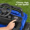 imageBest Choice Products Kids 12V Electric Ride On UTV Car and Trailer wParent Control LED Lights 2 Speeds Bluetooth  PinkBlue
