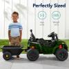 imageBest Choice Products Kids 12V Electric Ride On UTV Car and Trailer wParent Control LED Lights 2 Speeds Bluetooth  PinkGreen