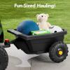 imageBest Choice Products Kids 12V Electric Ride On UTV Car and Trailer wParent Control LED Lights 2 Speeds Bluetooth  PinkGreen