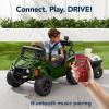 imageBest Choice Products Kids 12V Electric Ride On UTV Car and Trailer wParent Control LED Lights 2 Speeds Bluetooth  PinkGreen