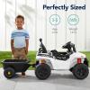 imageBest Choice Products Kids 12V Electric Ride On UTV Car and Trailer wParent Control LED Lights 2 Speeds Bluetooth  PinkWhite
