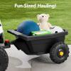 imageBest Choice Products Kids 12V Electric Ride On UTV Car and Trailer wParent Control LED Lights 2 Speeds Bluetooth  PinkWhite