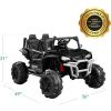 imageBest Choice Products Kids 24V 2Seater Electric Ride On UTV Officially Licensed Honda Talon wParent Control LED Lights Bluetooth  BlackBlack