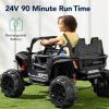 imageBest Choice Products Kids 24V 2Seater Electric Ride On UTV Officially Licensed Honda Talon wParent Control LED Lights Bluetooth  BlackBlack