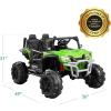 imageBest Choice Products Kids 24V 2Seater Electric Ride On UTV Officially Licensed Honda Talon wParent Control LED Lights Bluetooth  BlackLime Green