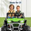 imageBest Choice Products Kids 24V 2Seater Electric Ride On UTV Officially Licensed Honda Talon wParent Control LED Lights Bluetooth  BlackLime Green