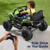 imageBest Choice Products Kids 24V 2Seater Electric Ride On UTV Officially Licensed Honda Talon wParent Control LED Lights Bluetooth  BlackLime Green