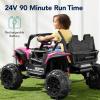 imageBest Choice Products Kids 24V 2Seater Electric Ride On UTV Officially Licensed Honda Talon wParent Control LED Lights Bluetooth  BlackPink