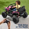 imageBest Choice Products Kids 24V 2Seater Electric Ride On UTV Officially Licensed Honda Talon wParent Control LED Lights Bluetooth  BlackPink