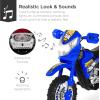 imageBest Choice Products Kids 6V Ride On Motorcycle wTreaded Tires Working Headlights 2mph Top Speed Training Wheels Realistic Sounds Music Battery Charger  OrangeBlue