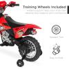 imageBest Choice Products Kids 6V Ride On Motorcycle wTreaded Tires Working Headlights 2mph Top Speed Training Wheels Realistic Sounds Music Battery Charger  OrangeRed