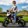 imageBest Choice Products Kids 6V Ride On Motorcycle wTreaded Tires Working Headlights 2mph Top Speed Training Wheels Realistic Sounds Music Battery Charger  OrangeBlack