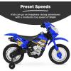 imageBest Choice Products Kids 6V Ride On Motorcycle wTreaded Tires Working Headlights 2mph Top Speed Training Wheels Realistic Sounds Music Battery Charger  OrangeBlue