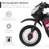 imageBest Choice Products Kids 6V Ride On Motorcycle wTreaded Tires Working Headlights 2mph Top Speed Training Wheels Realistic Sounds Music Battery Charger  OrangeBlack