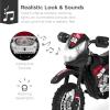 imageBest Choice Products Kids 6V Ride On Motorcycle wTreaded Tires Working Headlights 2mph Top Speed Training Wheels Realistic Sounds Music Battery Charger  OrangeBlack