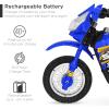 imageBest Choice Products Kids 6V Ride On Motorcycle wTreaded Tires Working Headlights 2mph Top Speed Training Wheels Realistic Sounds Music Battery Charger  OrangeBlue