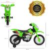 imageBest Choice Products Kids 6V Ride On Motorcycle wTreaded Tires Working Headlights 2mph Top Speed Training Wheels Realistic Sounds Music Battery Charger  OrangeGreen