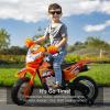 imageBest Choice Products Kids 6V Ride On Motorcycle wTreaded Tires Working Headlights 2mph Top Speed Training Wheels Realistic Sounds Music Battery Charger  OrangeOrange
