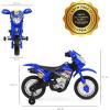 imageBest Choice Products Kids 6V Ride On Motorcycle wTreaded Tires Working Headlights 2mph Top Speed Training Wheels Realistic Sounds Music Battery Charger  OrangeBlue