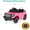 imageBest Choice Products Kids 6V Ride On Truck wParent Remote Control 3 Speeds LED Lights BlackPink