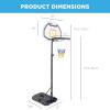 imageBest Choice Products Kids HeightAdjustable Basketball Hoop Portable Backboard Set w 2 Wheels Fillable Base 705in to 823in TallBlueYellow