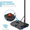 imageBest Choice Products Kids HeightAdjustable Basketball Hoop Portable Backboard Set w 2 Wheels Fillable Base 705in to 823in TallBlueYellow