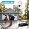 imageBest Choice Products Kids HeightAdjustable Basketball Hoop Portable Backboard Set w 2 Wheels Fillable Base 705in to 823in TallPurpleYellow