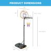 imageBest Choice Products Kids HeightAdjustable Basketball Hoop Portable Backboard Set w 2 Wheels Fillable Base 705in to 823in TallPurpleYellow