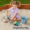 imageBest Choice Products Kids Large Octagonal Wooden Outdoor Sandbox with Cover w 4 Reinforced Benches 8 Seats XL Sandpit Bottom Liner  BrownBrown