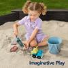 imageBest Choice Products Kids Large Octagonal Wooden Outdoor Sandbox with Cover w 4 Reinforced Benches 8 Seats XL Sandpit Bottom Liner  BrownEspresso
