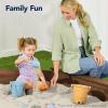 imageBest Choice Products Kids Large Octagonal Wooden Outdoor Sandbox with Cover w 4 Reinforced Benches 8 Seats XL Sandpit Bottom Liner  BrownWalnut