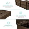 imageBest Choice Products Kids Outdoor Wooden Sandbox Large Cedar Wood with Foldable Bench Seats and Sand Protection Bottom Liner Included  BrownEspresso