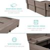 imageBest Choice Products Kids Outdoor Wooden Sandbox Large Cedar Wood with Foldable Bench Seats and Sand Protection Bottom Liner Included  BrownGray