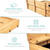 imageBest Choice Products Kids Outdoor Wooden Sandbox Large Cedar Wood with Foldable Bench Seats and Sand Protection Bottom Liner Included  BrownNatural
